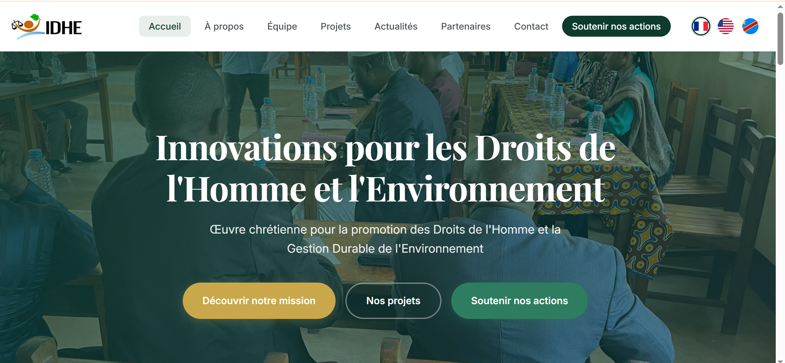 IDHE ASBL - Site institutionnel
